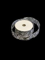 10 Yard Zebra Print  Ribbon Roll with black edges 1
