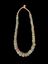 Old Hebron Green Glass Bead Strand - Sudan