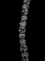 Antique Tabular Black Fancy Circular Venetian Trade Beads 3