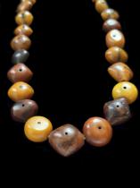 African Pillow Amber Bead Strand - Mali 1