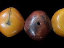 African Pillow Amber Bead Strand - Mali 2