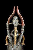 Zaouli Dance Mask With Figure on Top - Guro People - central Ivory Coast 4