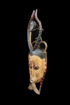 Zaouli Dance Mask With Figure on Top - Guro People - central Ivory Coast 1