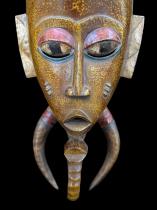 Zaouli Dance Mask with Elephant Trunk - Guro People - central Ivory Coast 1