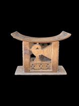 Traditional Ashanti Stool with Sankofa Bird- Ashanti people, Ghana