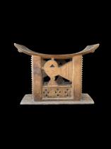 Traditional Ashanti Stool with Sankofa Bird- Ashanti people, Ghana 1