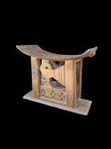 Traditional Ashanti Stool with Sankofa Bird- Ashanti people, Ghana 2