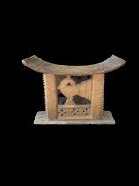 Traditional Ashanti Stool with Sankofa Bird- Ashanti people, Ghana 4