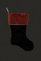 Black Velvet Christmas Stocking  2