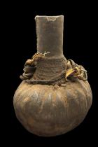 Stitched Leather Wrapped Vessel - east Africa 2