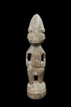 Single Male Ibeji Figure with Metal Eyes- Yoruba People, Nigeria