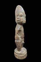 Single Male Ibeji Figure with Metal Eyes- Yoruba People, Nigeria 5