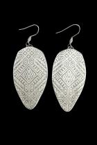 Clay Wire Earrings with tribal design #26