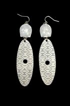 Clay Wire Earrings with tribal design #27