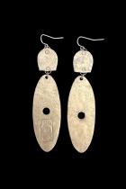 Clay Wire Earrings with tribal design #27 1