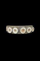 Sterling Silver Choker with Old Currency Shells from Papua New Guinea - HM26 8