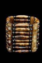 Brown Stained Bone Bracelet from Kenya - Wide ( only 1 left)
