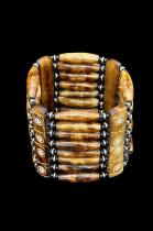 Brown Stained Bone Bracelet from Kenya - Wide ( only 1 left) 1