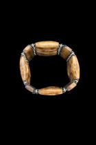 Brown Stained Bone Bracelet from Kenya - Wide ( only 1 left) 2