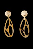 Natural Polished Horn Posted Earrings (1 pair)