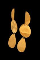 Large Posted Brass Earrings - Kenya 1