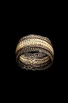 Woven Ring with Sterling Silver Plate 