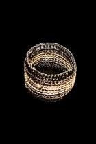 Woven Ring with Sterling Silver Plate - Size 8 1/2 1
