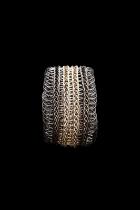 Woven Ring with Sterling Silver Plate - Size 8 1/2 3