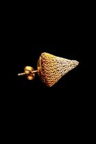Woven Posted Cone Shaped Earrings 3