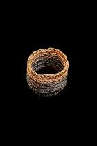 Woven Ring with Oxidized Sterling Silver and 18K Gold Plate