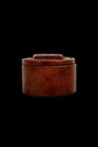 Small Round Embossed Leather Box - Tuareg People, nomads of the south Sahara 3