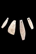4 Incised Bone Pendants from Baby Carrier - Shipibo-Conibo and Campa people, Peru 1