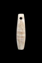 Set of 3 Incised Bone Pendants from Baby Carrier - Shipibo-Conibo and Campa people, Peru 2