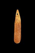 Incised Bone Pendant from Baby Carrier - Shipibo-Conibo and Campa people, Peru