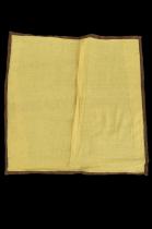 Kuba Cloth Pillow Case with Yellow Backing - D. R. Congo 2