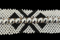 Beaded Belt/Waistband with Studs and Reflectors - Zulu People, South Africa (5548) 2