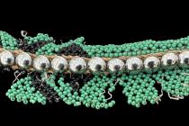 Beaded Belt/Waistband with Studs and Reflectors - Zulu People, South Africa (5548) 4