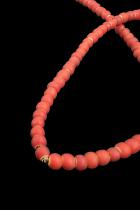 5 Strands of Ruby Red White Heart Trade Beads 4