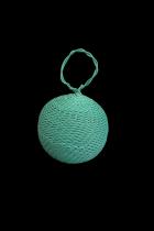 Set of 3 Turquoise/Teal Telephone Cable Wire Ball Ornaments - South Africa (1 set left) 1