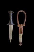 Beja - Beni Amer or Hadendoa Knife in Sheath - Eastern Sudan/Eritrea - Sold 1