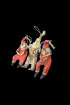 Set of 3 Banana Fiber Santa Ornament - Kenya and Uganda 1