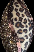 One Leopard Print Oblong Glitter Ornament 1