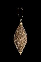 One Leopard Print Oblong Glitter Ornament