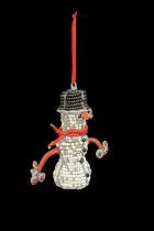 Bead & Wire Snowman Ornament - South Africa 1