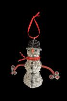 Bead & Wire Snowman Ornament - South Africa 3