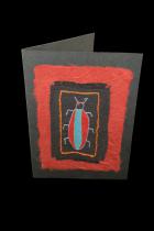 Embroidered Beetle - One-of-a-kind card - South Africa
