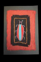 Embroidered Beetle - One-of-a-kind card - South Africa 1