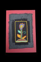 Embroidered Flower - One-of-a-kind card - South Africa
