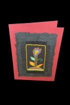 Embroidered Flower - One-of-a-kind card - South Africa 1