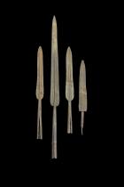 Set of 4 Spear Tips - east Africa 1